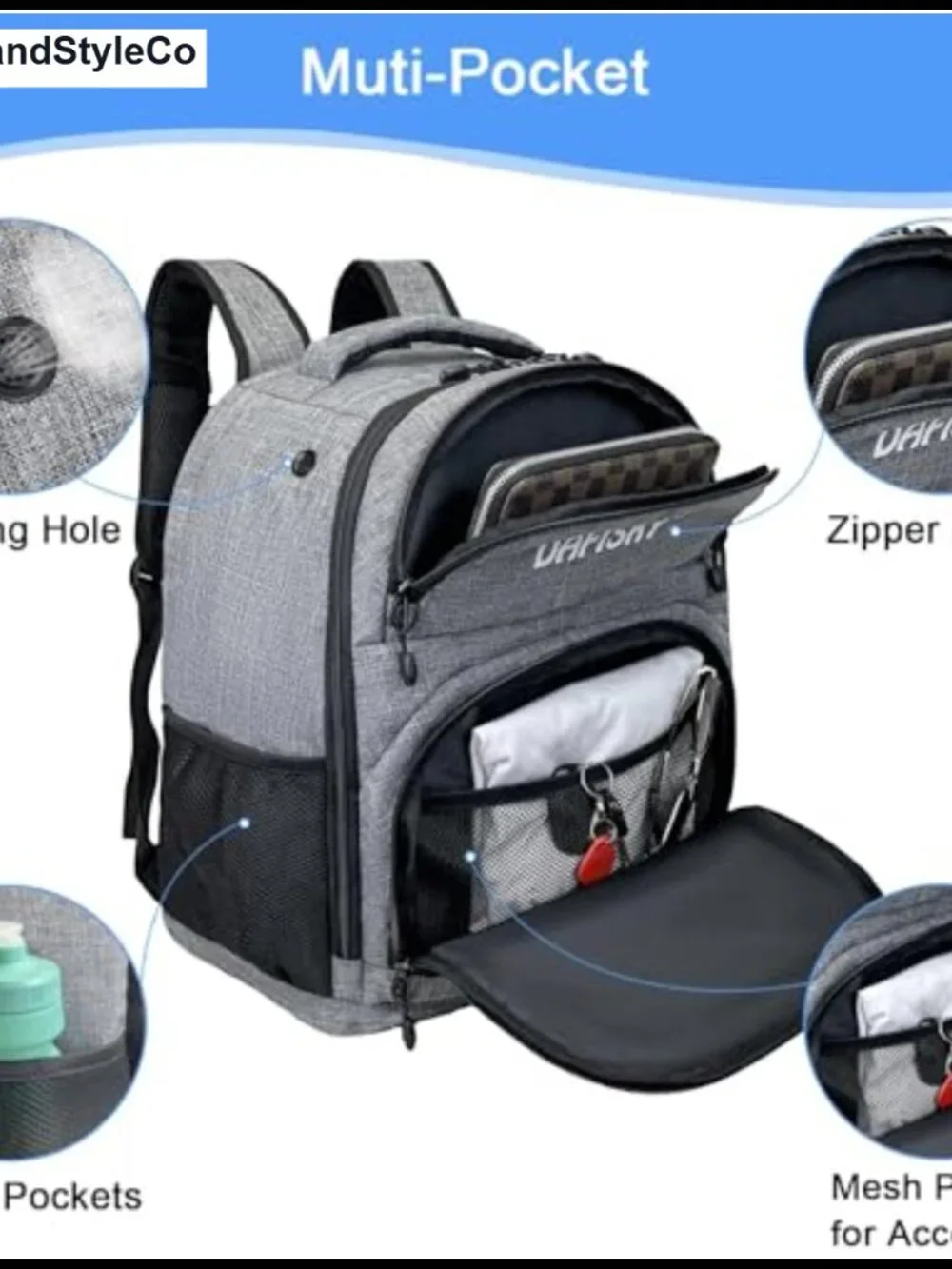 2 Ball Bowling Backpack with Shoes Compartment, Padded Ball Holder & Adjustable